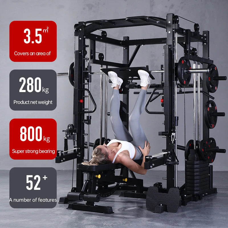 EXUAN Newest USA Best Seller Bird Press Fitness Device Smith Rack Comprehensive Training Equipment