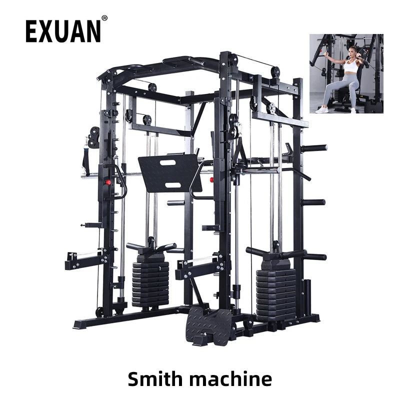EXUAN Newest USA Best Seller Bird Press Fitness Device Smith Rack Comprehensive Training Equipment